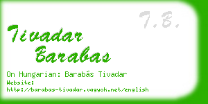 tivadar barabas business card